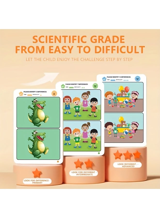 كابسترو كتاب أنشطة "اكتشف الاختلاف" للأطفال - تمارين الملاحظة والتركيز والتفكير البصري للتعلم الإبداعي وتنمية المهارات المبكرة - كتاب تحديات المقارنة البصرية - Image 3